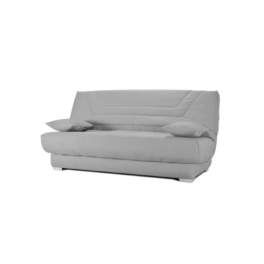Canapé convertible clic clac BULTEX Sabor en tissu gris avec rangement 193cm