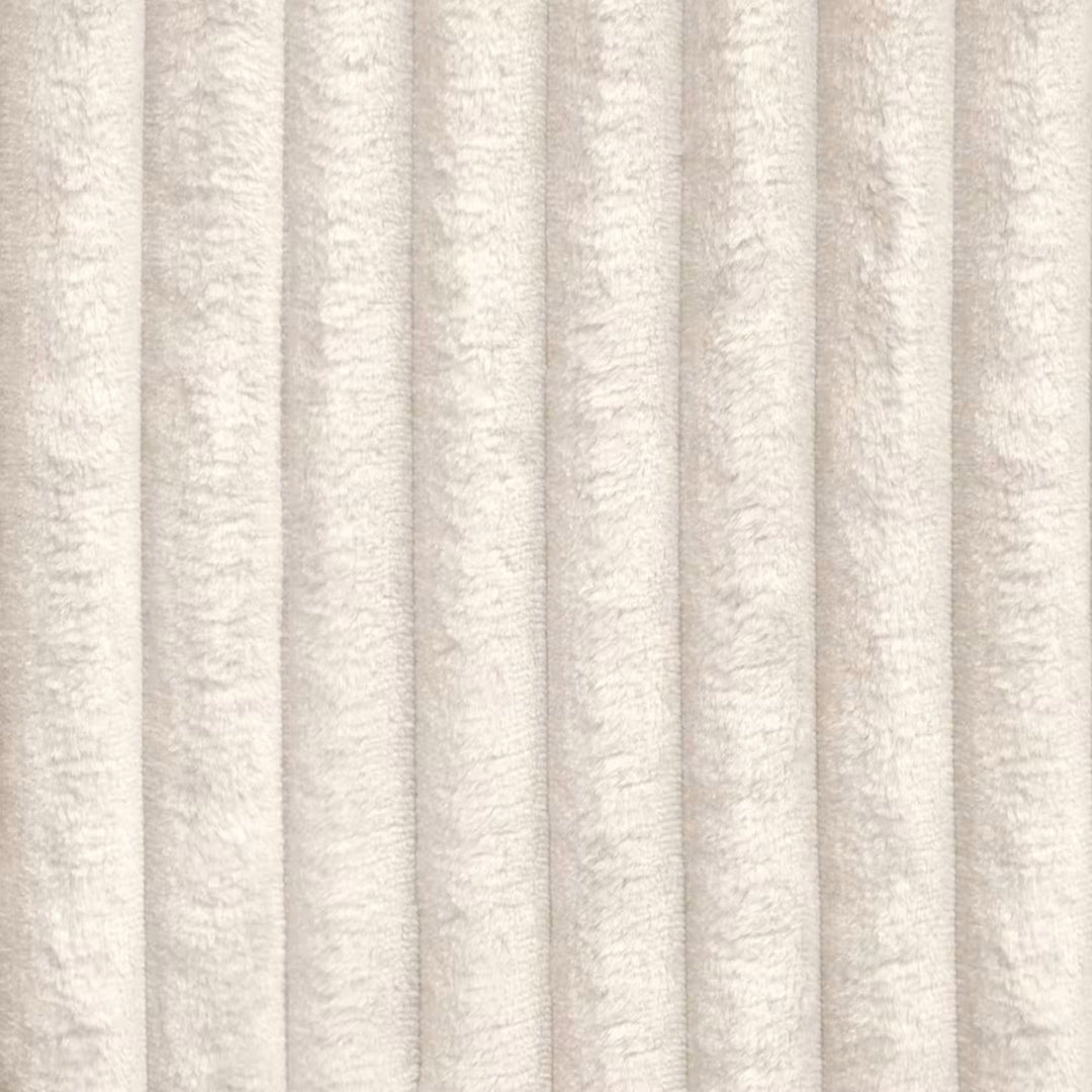 Canapé convertible d'angle droit SIA HOME Sasha en velours côtelé XXL crème 257cm