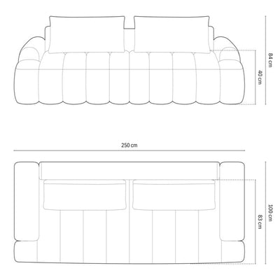 Canapé convertible Maison Héritage Kimi 4 places avec coffre de rangement