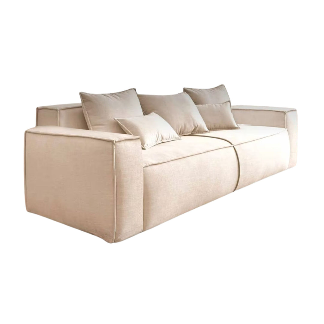 Canapé convertible KIPLI Folia 4 places en coton écru