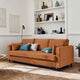 Canapé convertible LISA DESIGN Anna 3 places velours rouille