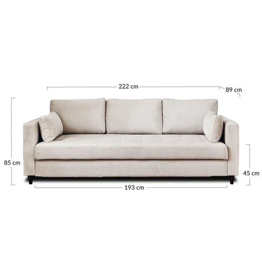 Canapé convertible LISA DESIGN Anna 3 places velours rouille