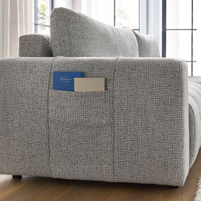 Canapé BOBOCHIC d'angle réversible convertible coffre ARSENE gris clair