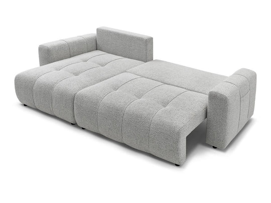 Canapé BOBOCHIC d'angle réversible convertible coffre ARSENE gris clair