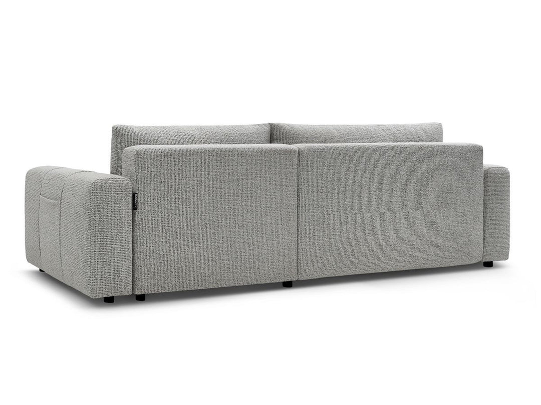 Canapé BOBOCHIC d'angle réversible convertible coffre ARSENE gris clair