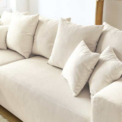 Canapé d'angle réversible convertible coffre BOBOCHIC Envy velours côtelé Beige