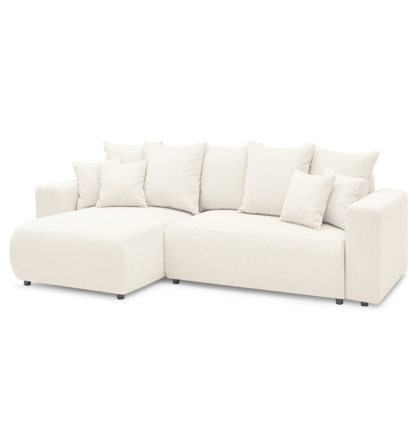 Canapé d'angle réversible convertible coffre BOBOCHIC Envy velours côtelé Beige