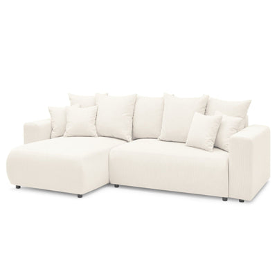 Canapé d'angle réversible convertible coffre BOBOCHIC Envy velours côtelé Beige