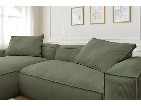 Canapé d'angle réversible BOBOCHIC Boheme velours vert