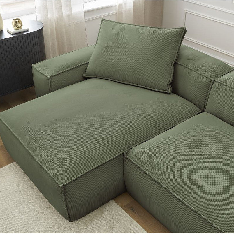 Canapé d'angle réversible BOBOCHIC Boheme velours vert
