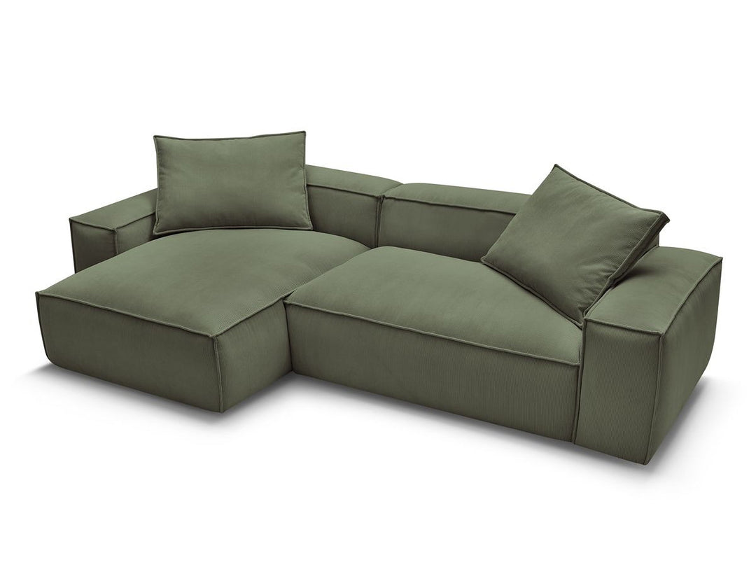 Canapé d'angle réversible BOBOCHIC Boheme velours vert