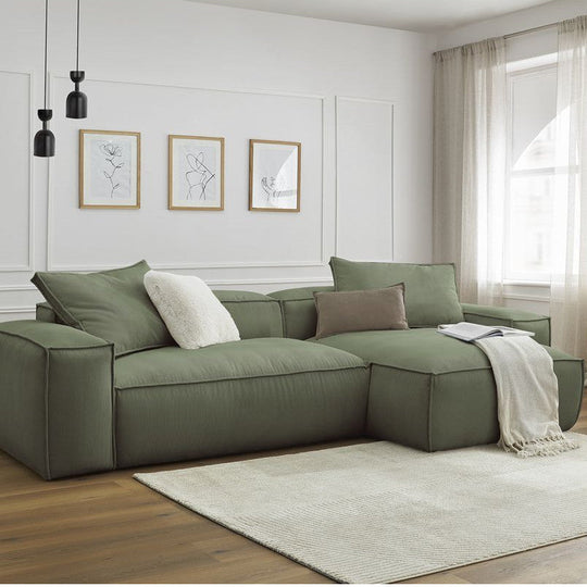Canapé d'angle réversible BOBOCHIC Boheme velours vert