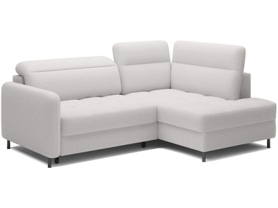 Canapé d'angle Borea en tissu convertible avec coffre