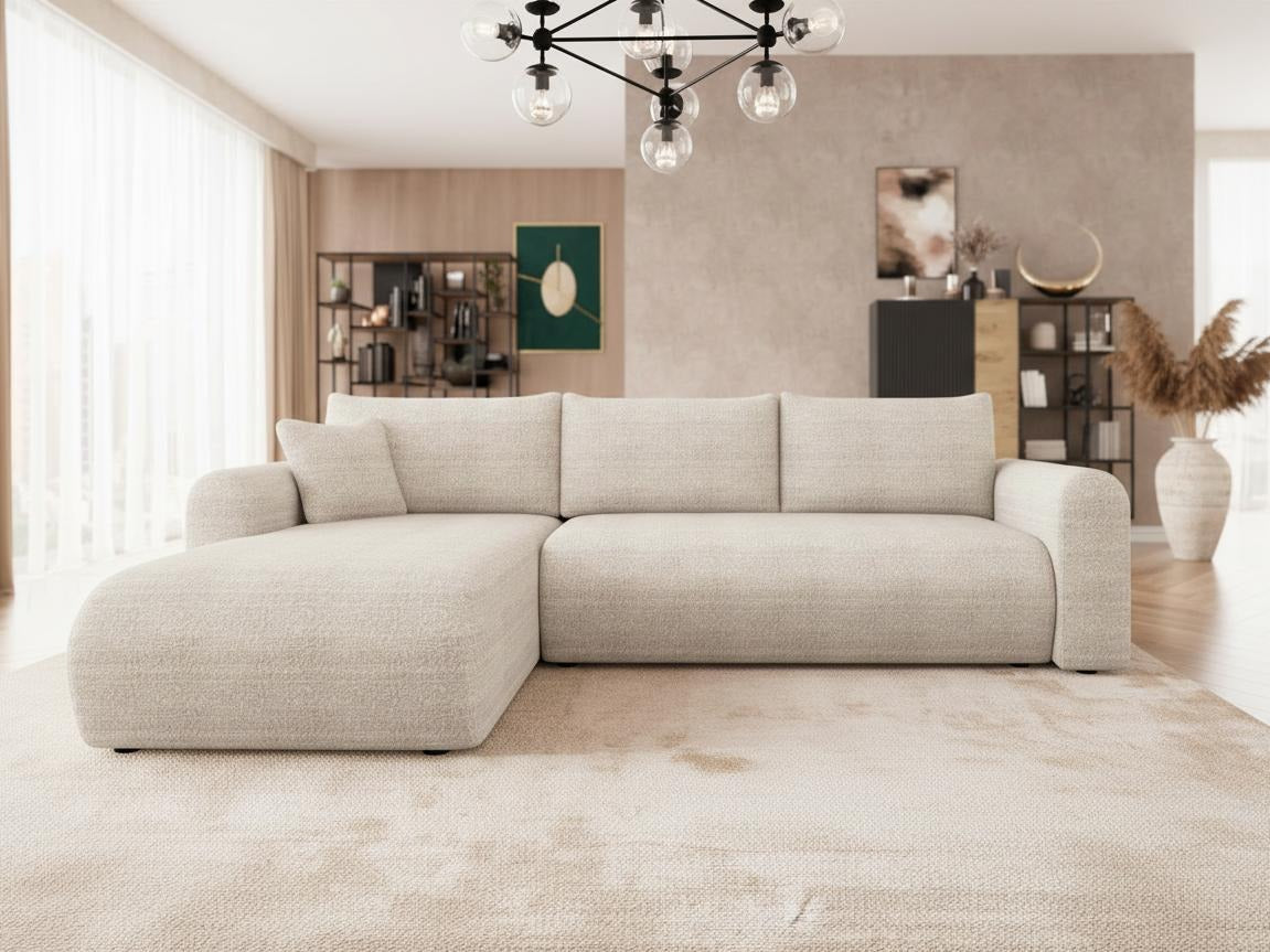 Canapé d'angle COMFIVO Labor en tissu beige