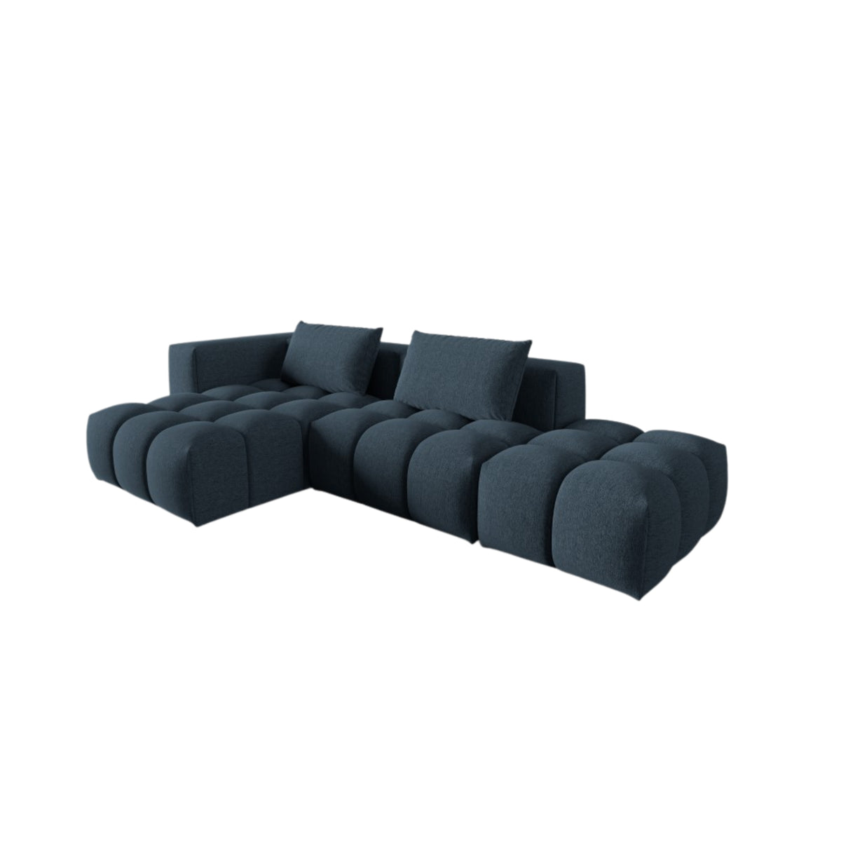 Canapé d'angle CXL BY CHRISTIAN LACROIX Lorella 4 places en tissu structurel bleu foncé
