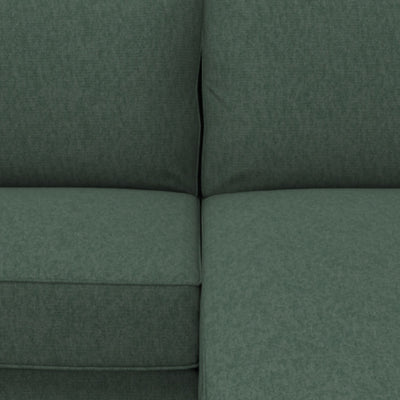 Canapé d'angle droit ALINEA California 3 places en tissu Danny Vert de gris