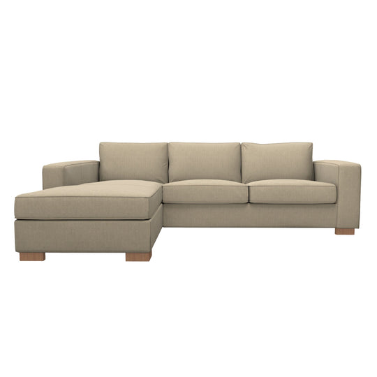 Canapé d'angle gauche ALINEA California 3 places en tissu Crown Beige roucas
