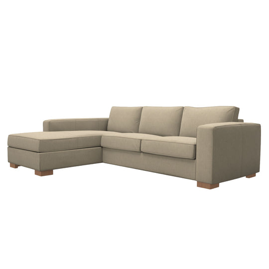 Canapé d'angle gauche ALINEA California 3 places en tissu Crown Beige roucas