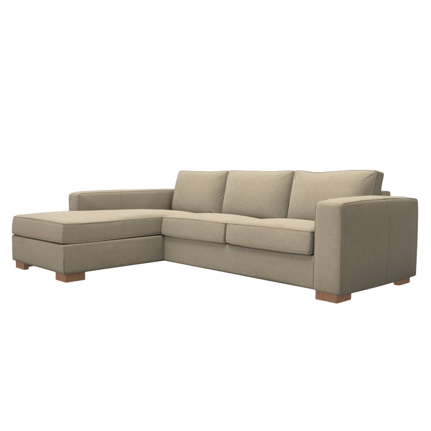 Canapé d'angle gauche ALINEA California 3 places en tissu Crown Beige roucas