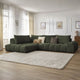Canapé d'angle gauche BOBOCHIC Everest 4 places en tissu chiné vert