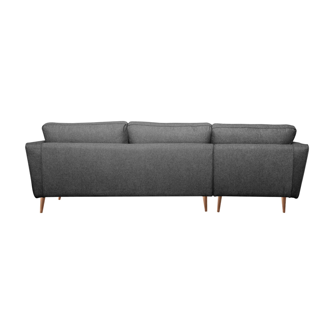 Canapé d'angle gauche CAMIF Ondine 4 places en tissu anthracite