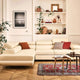 Canapé d'angle gauche convertible BEST MOBILIER Zaria 5 places avec coffre et têtières en cuir vegan beige