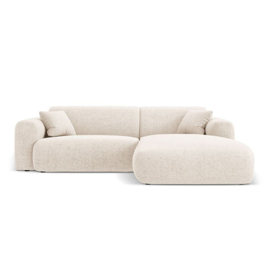 Canapé d'angle MAISON HERITAGE Theo 4 places beige clair