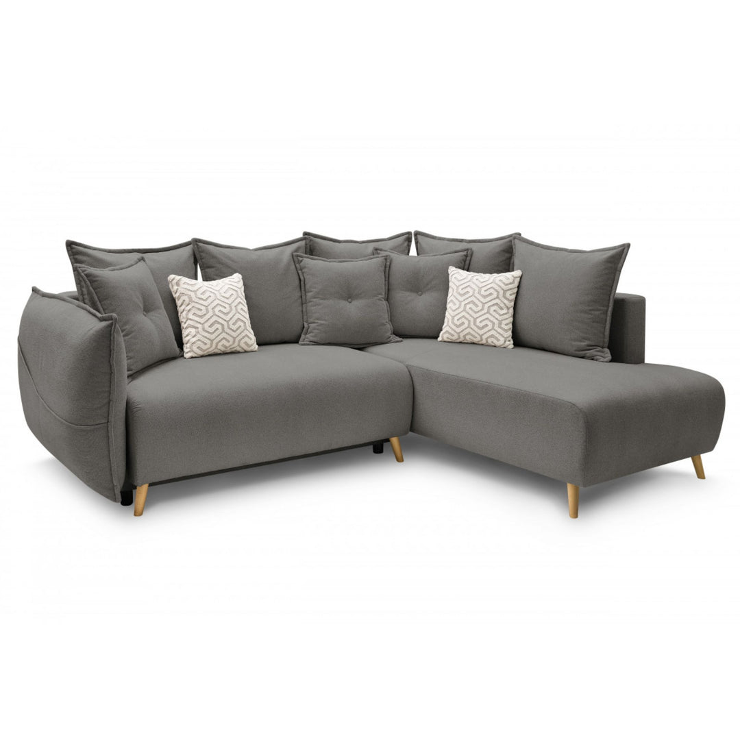 Canapé d'angle réversible convertible BOBOCHIC Nessa gris