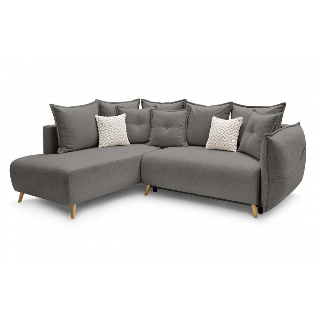 Canapé d'angle réversible convertible BOBOCHIC Nessa gris
