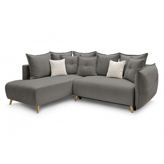 Canapé d'angle réversible convertible BOBOCHIC Nessa gris
