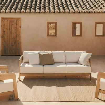 Canapé de jardin SKLUM Uleno 3 places  en bois d'Acacia Marron