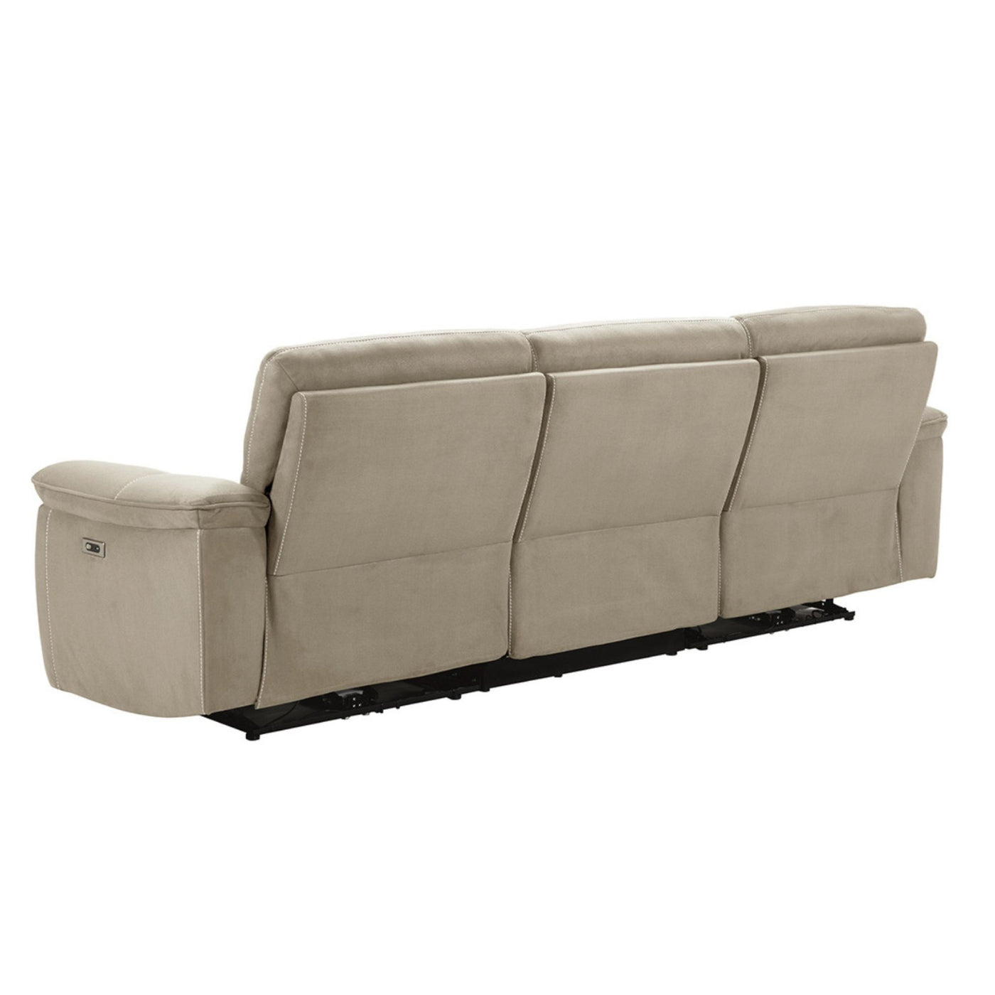 Canapé de relaxation LES TENDANCES Kleman 3 places en microfibre Beige