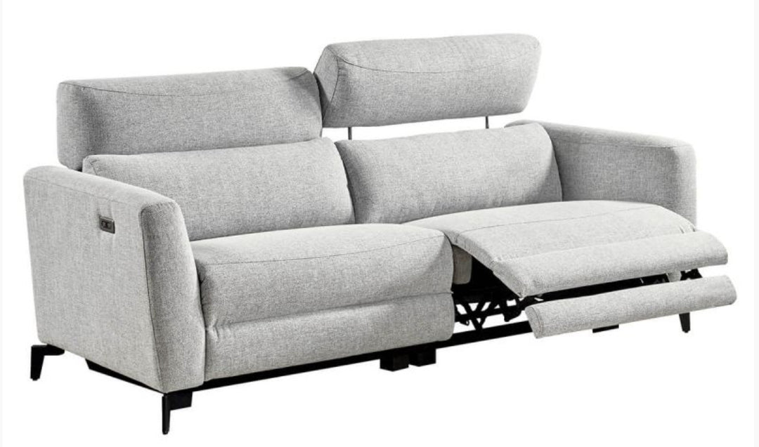 Canapé de relaxation LES TENDANCES Bakay en tissu gris clair
