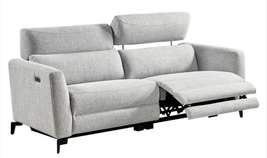 Canapé de relaxation LES TENDANCES Bakay en tissu gris clair