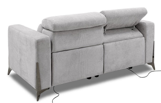 Canapé de relaxation LES TENDANCES Bakay en tissu gris clair