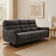 Canapé de relaxation LES TENDANCES 3 places en microfibre Gris