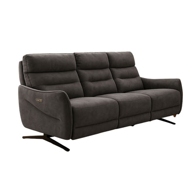 Canapé de relaxation LES TENDANCES 3 places en microfibre Gris