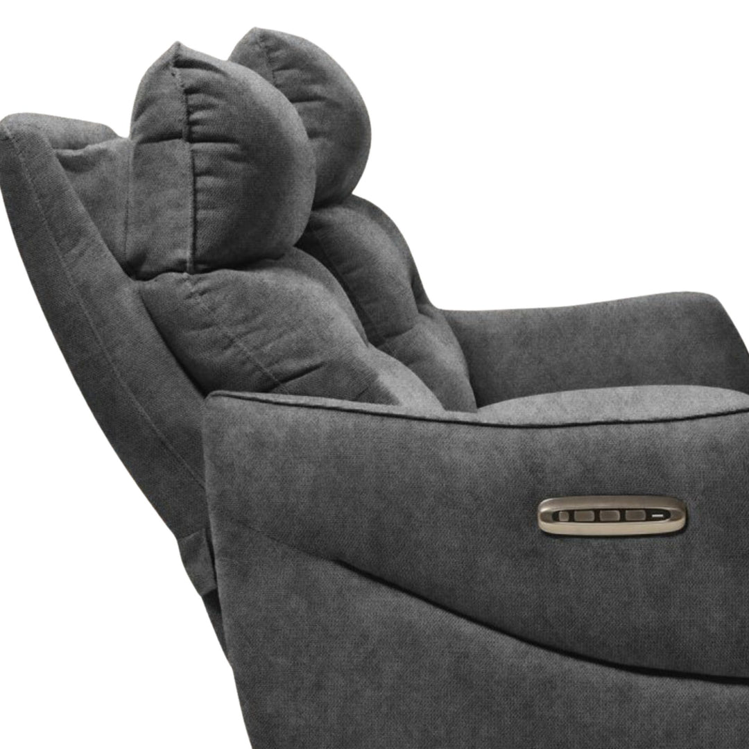 Canapé de relaxation electrique Chitra 3 places en microfibre Gris