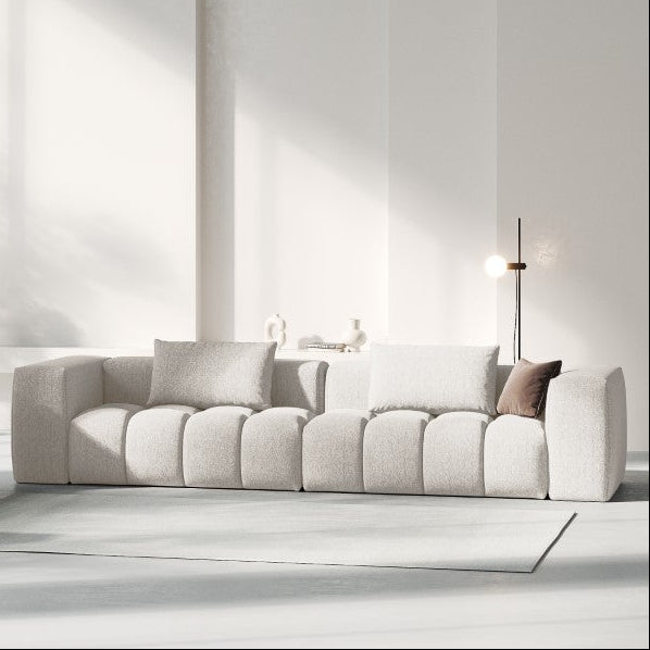Canapé droit CXL by Christian Lacroix Lorella 5 places en tissu beige