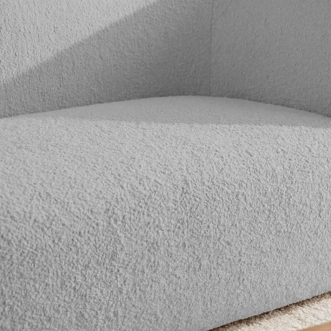 Canapé fixe CASANOVA Bahia 3 places en tissu bouclé gris clair
