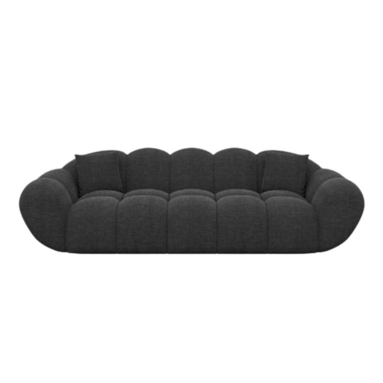 Canapé fixe LUSSO Sognio 3 places en tissu structuré anthracite