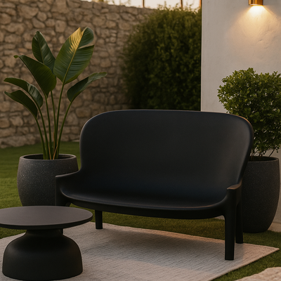 Canapé extérieur designer Serralunga Balzac noir