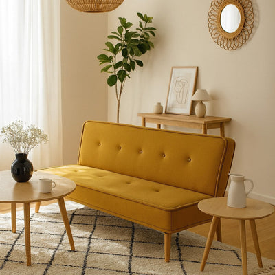 Banquette-lit, Juno jaune moutarde La Redoute Interieurs