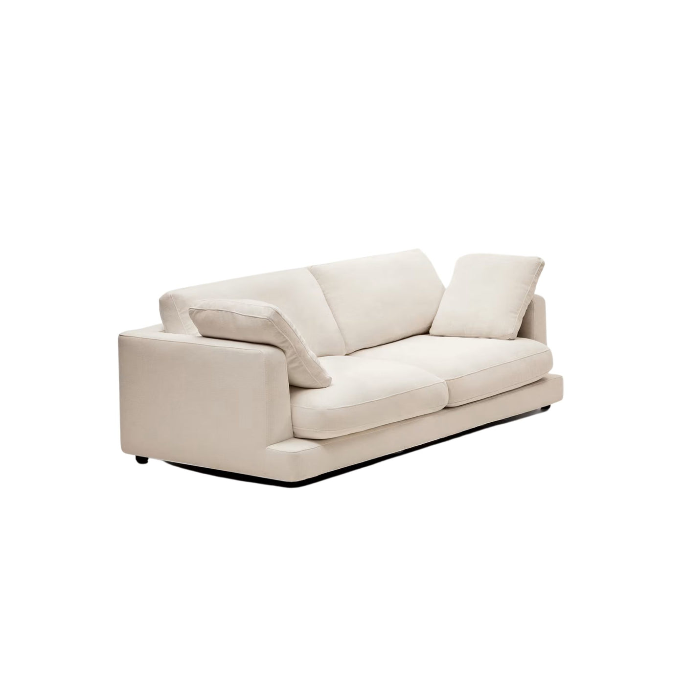 Canapé KAVE HOME Gala 3 places en chenille beige 210 cm