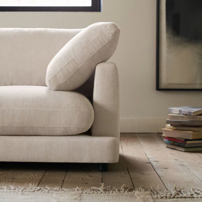 Canapé KAVE HOME Gala 3 places en chenille beige 210 cm