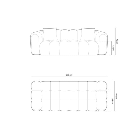 Canapé Maison Héritage Arden 4 places Beige