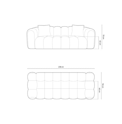 Canapé Maison Héritage Arden 4 places Beige