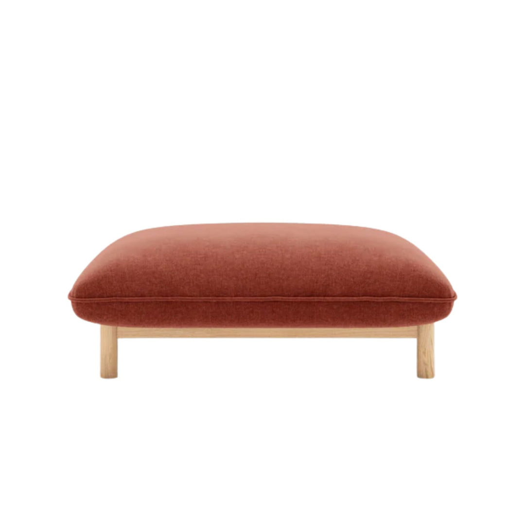 Canapé et pouf MICADONI Ada 2 places en tissu structurel Auburn