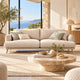 Canapé tissu 3 places MICADONI Naomi beige jamais utilisé