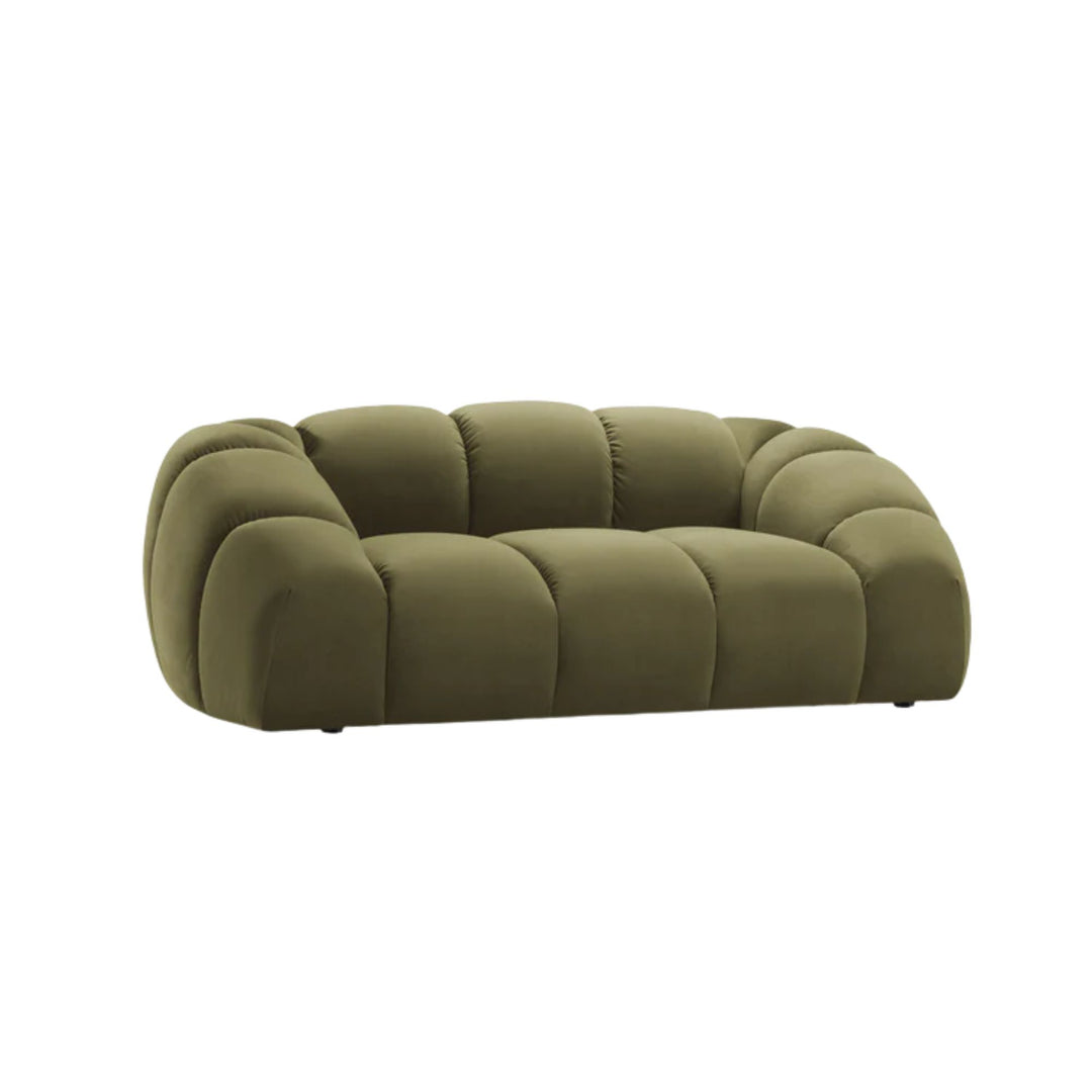 Canapé MICADONI Diana 2 places en velours vert
